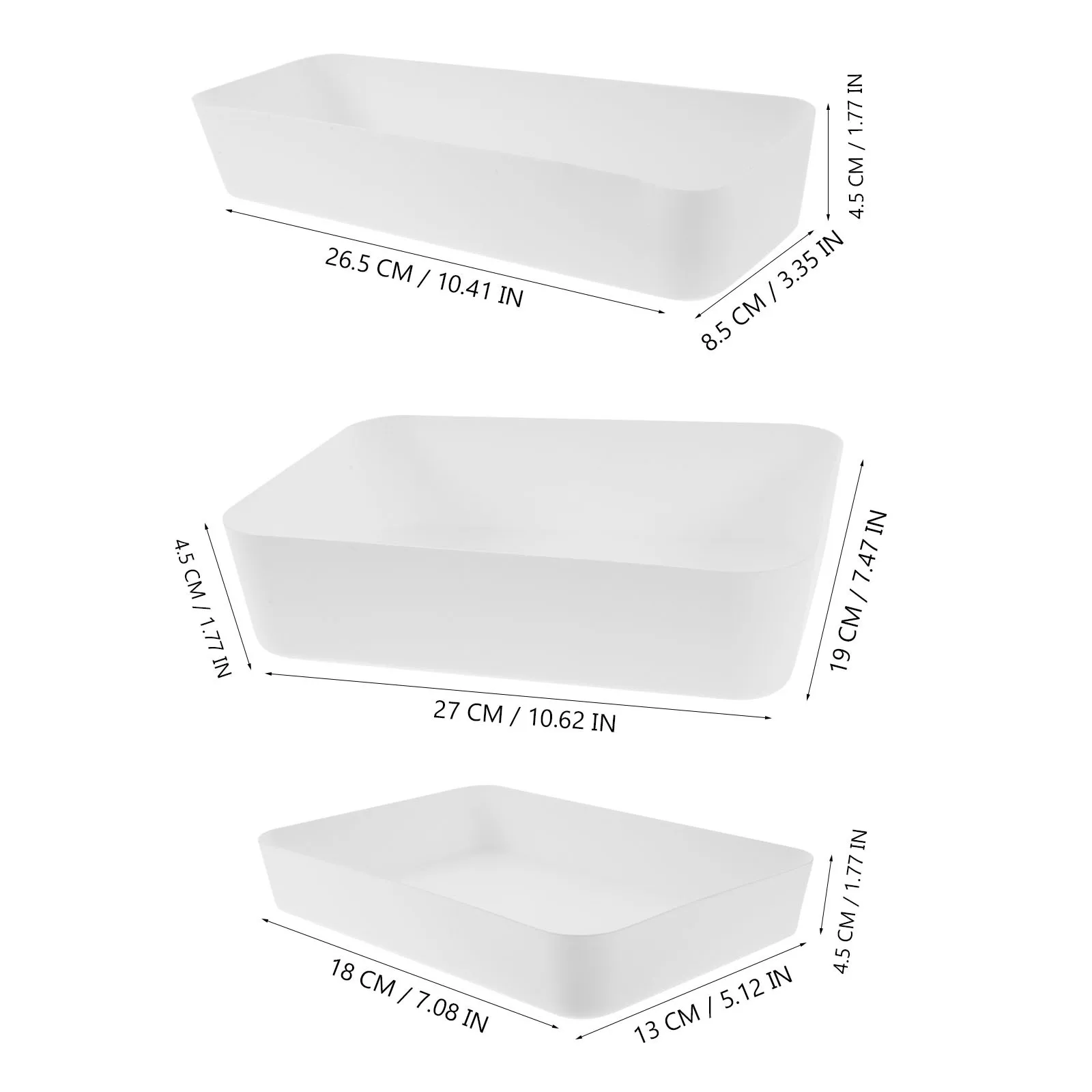 

6Pcs Desk Drawer Organizer Boxes Plastic Storage Organizer Bins for Bedroom Kitchen Office Sundries Holder