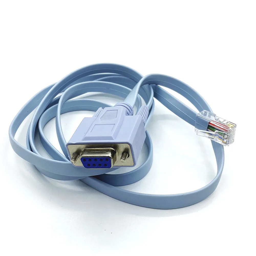 1Pcs 1.5M RJ45 Ethernet LAN Male Plug to RS232 DB9 Mothering Female Routers Network Port Connector Console Configuration Cable