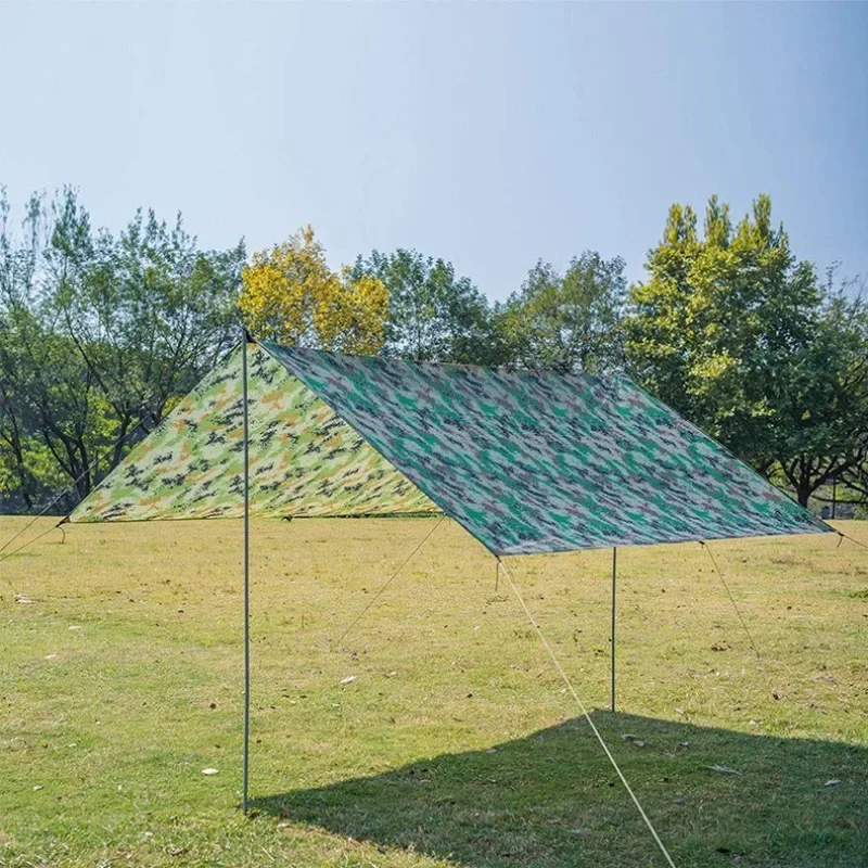 Outdoor camouflage canopy multifunctional waterproof and sunscreen beach sunshade tent canopy