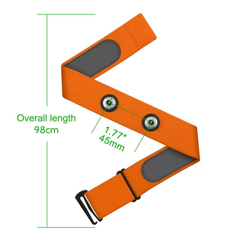 Cinturón de pecho de frecuencia cardíaca para Magene, correa elástica ajustable para Polar Wahoo Garmin, Monitor deportivo