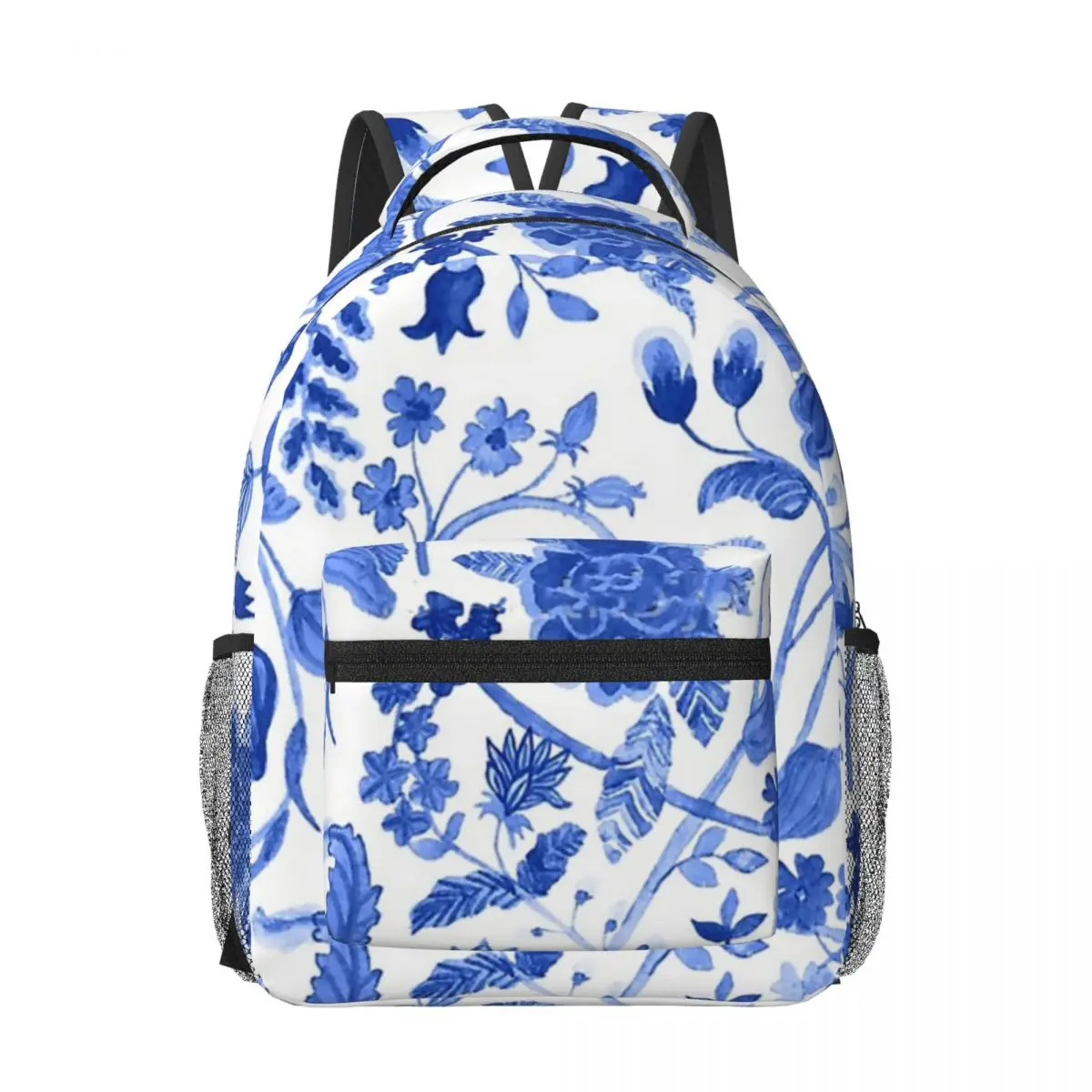 

Blue Willow Chinoiserie Woman Backpacks Boys Girls Bookbag Students School Bags Portability Travel Rucksack Shoulder Bag