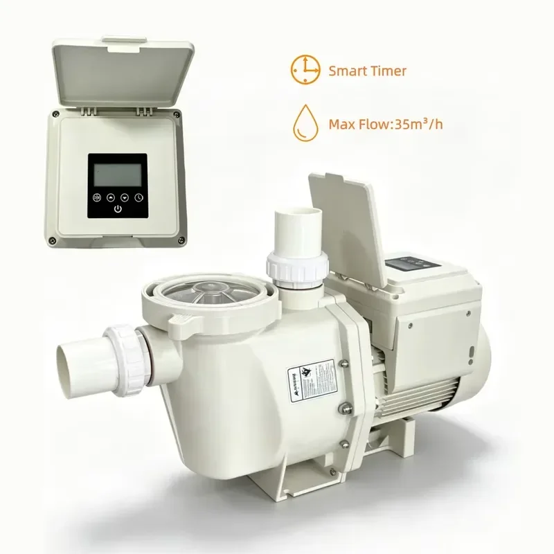 Pool Equipment Variable Speed Pump Inverter 220V High Pressure 24hours Running Swimming Pool Filter Pump with Timer Function