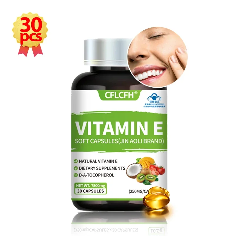 

Vitamin E Soft Capsules 250MG Supplement Skin Nutrition Health Support Natural Dietary Supplements