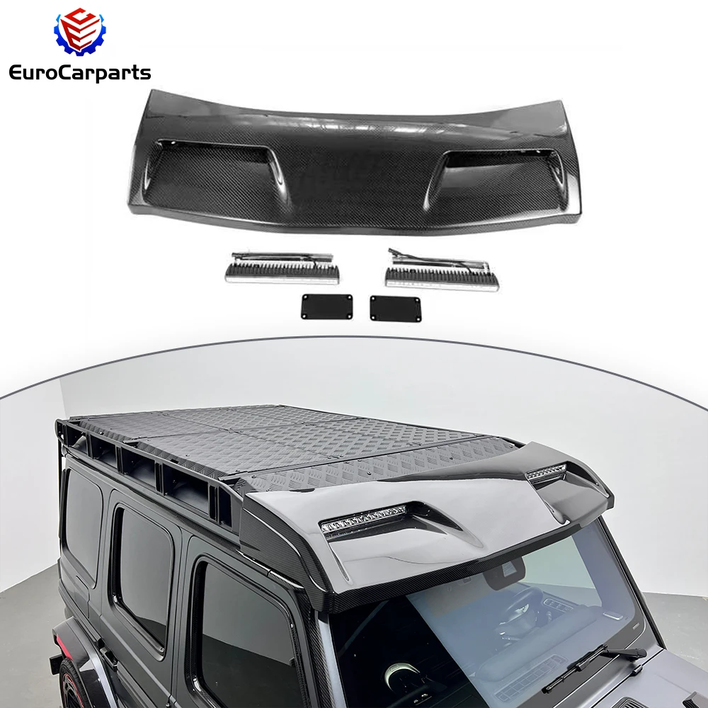 

4X4 Front Roof Spoiler With DRL Led for 2019 Year Up W464 W463A G Class G63 G500 G350 In Dry Carbon Fiber even style