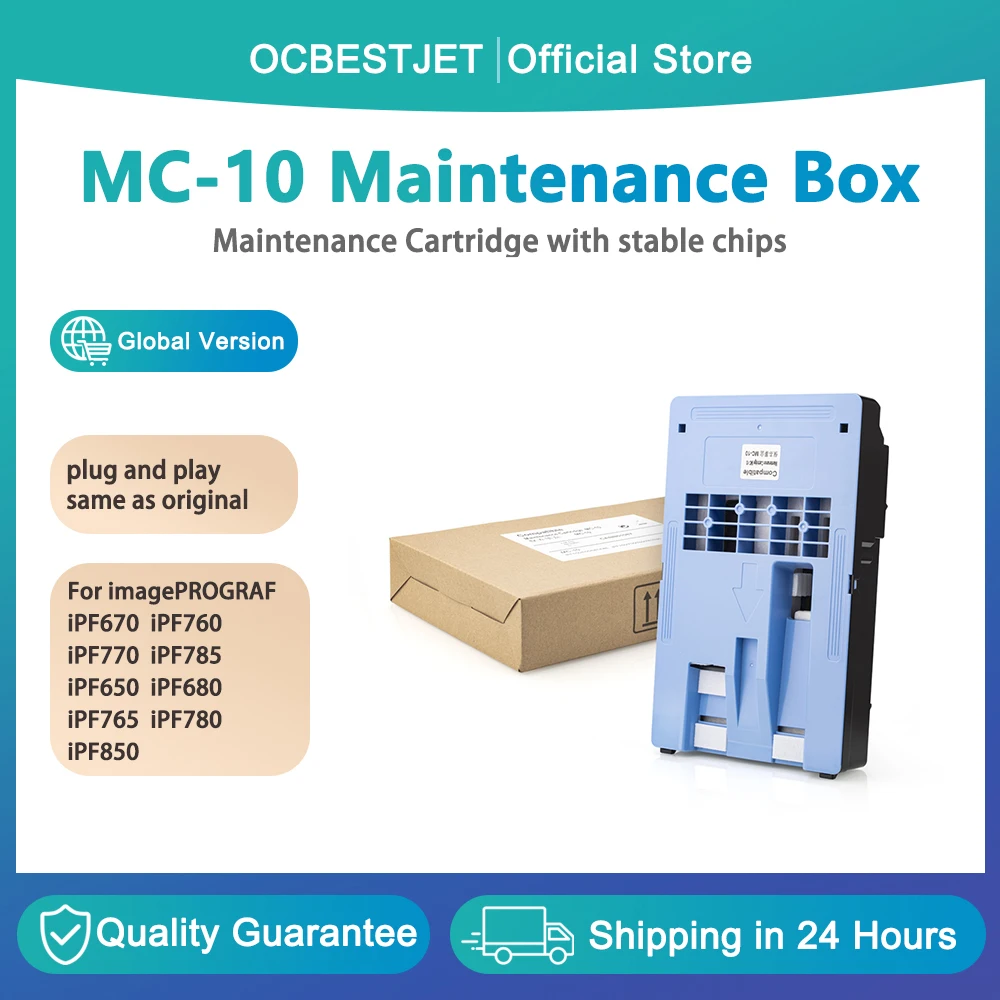 

Картридж для обслуживания MC-10 для принтера Canon Imageprogra IPF750 IPF760 IPF765 IPF670 IPF680 IPF685 IPF770 IPF780 IPF850 IPF650