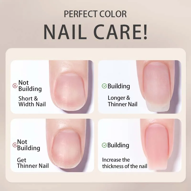 PERFECT COLOR Glitter Top Coat Builder Gel For Nails Rubber Base Gel Polish Gel Glitter Nail Polish 12 Colors