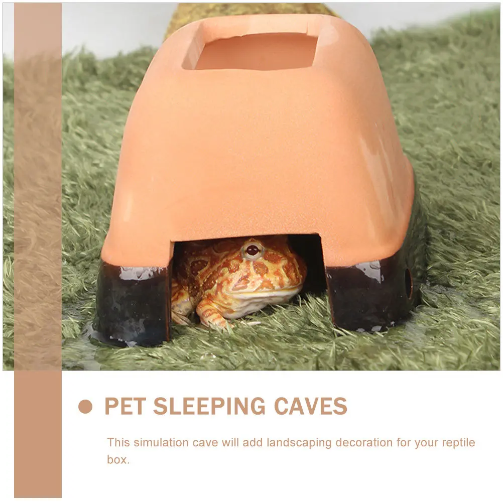 

Керамическая пещера-убежище для рептилий: черепах, ящериц, змей - увлажняющее убежище для отдыха, имитация пещеры, гнездо для разведения животных