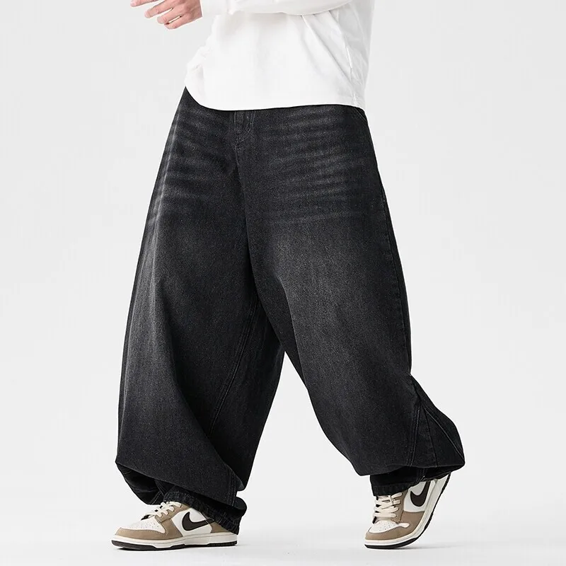 2025 Spring Autumn New Jeans Unisex Loose Wide Leg Trendy Brand Elegant Design Casual Versatile Long Pants