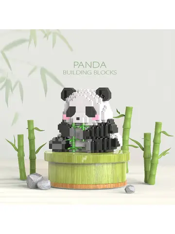 Creative DIY Assemable Animal Cute MINI Chinese Style Animal Panda Building Block Educational Boy Toys For Children Model Bricks