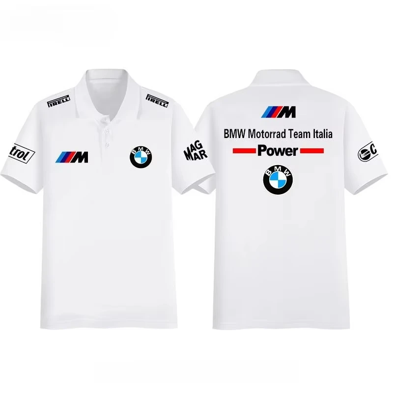 

Summer Racing Clothes Men's BMW Team Short-sleeved Racing Fans High-quality Men's and Women's Same Breathable POLO Shirt T-shirt