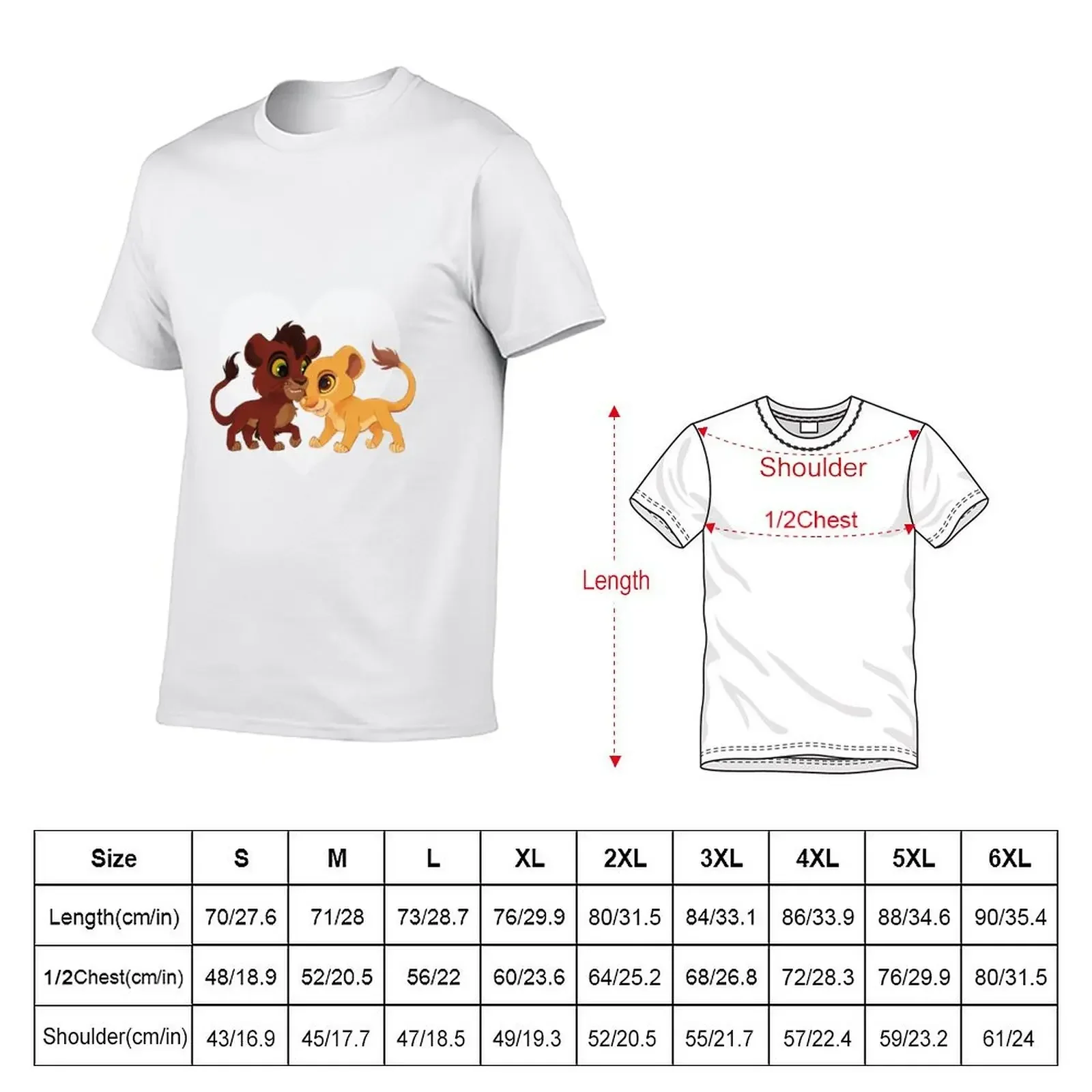 Kovu Kiara T-Shirt anime tshirt customizeds t shirts for men cotton