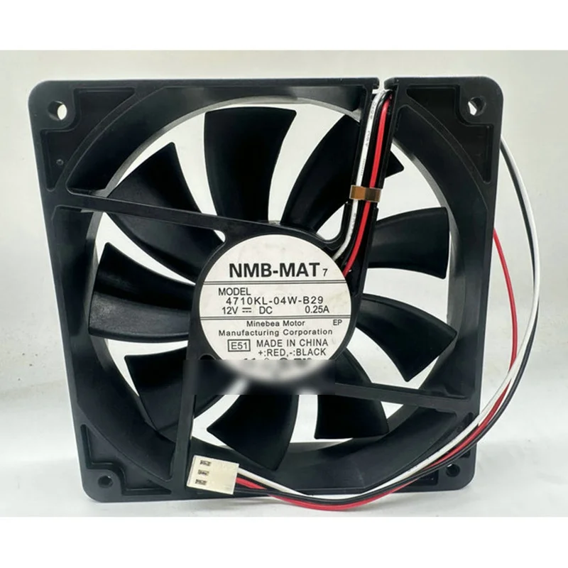 

Новый вентилятор охлаждения NMB-MAT 4710KL-04W-B29 DC12V 0.25A, 3-проводной # QW