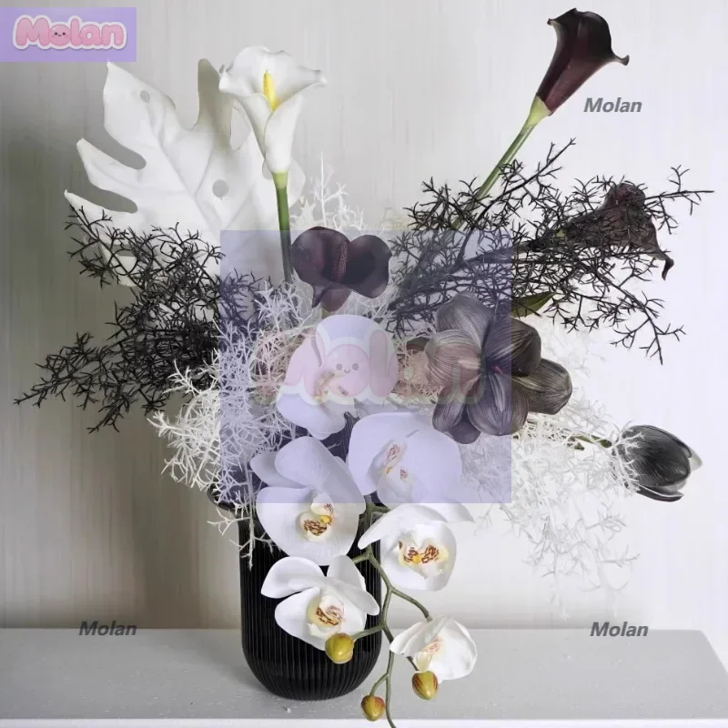 

Living room flower arrangement dining table ornament light luxury high-end feel calla lily simulated flower fake b