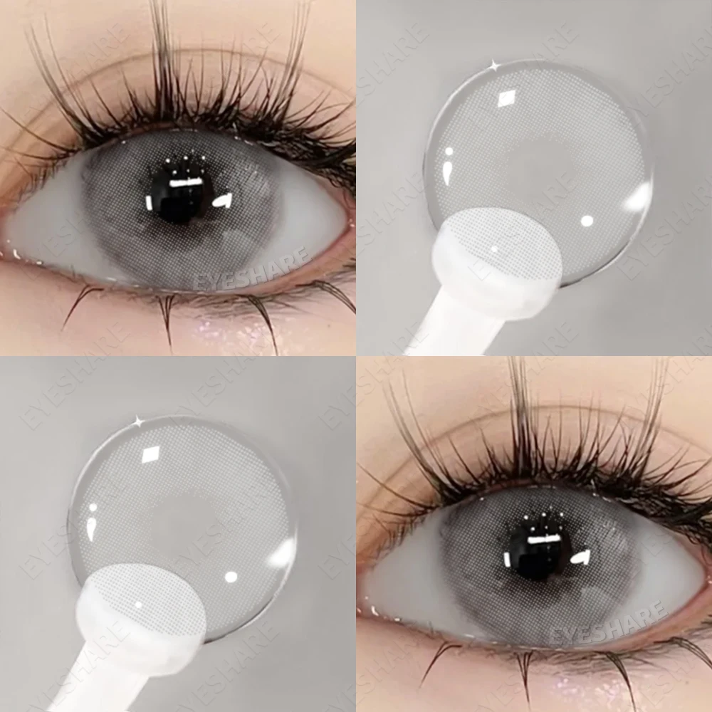 EYESHARE 1 Paar graue Kontaktlinsen für Augen, farbige Linsen, graue Linsen, natürliche bunte Kontaktlinsen, jährliche Verwendung