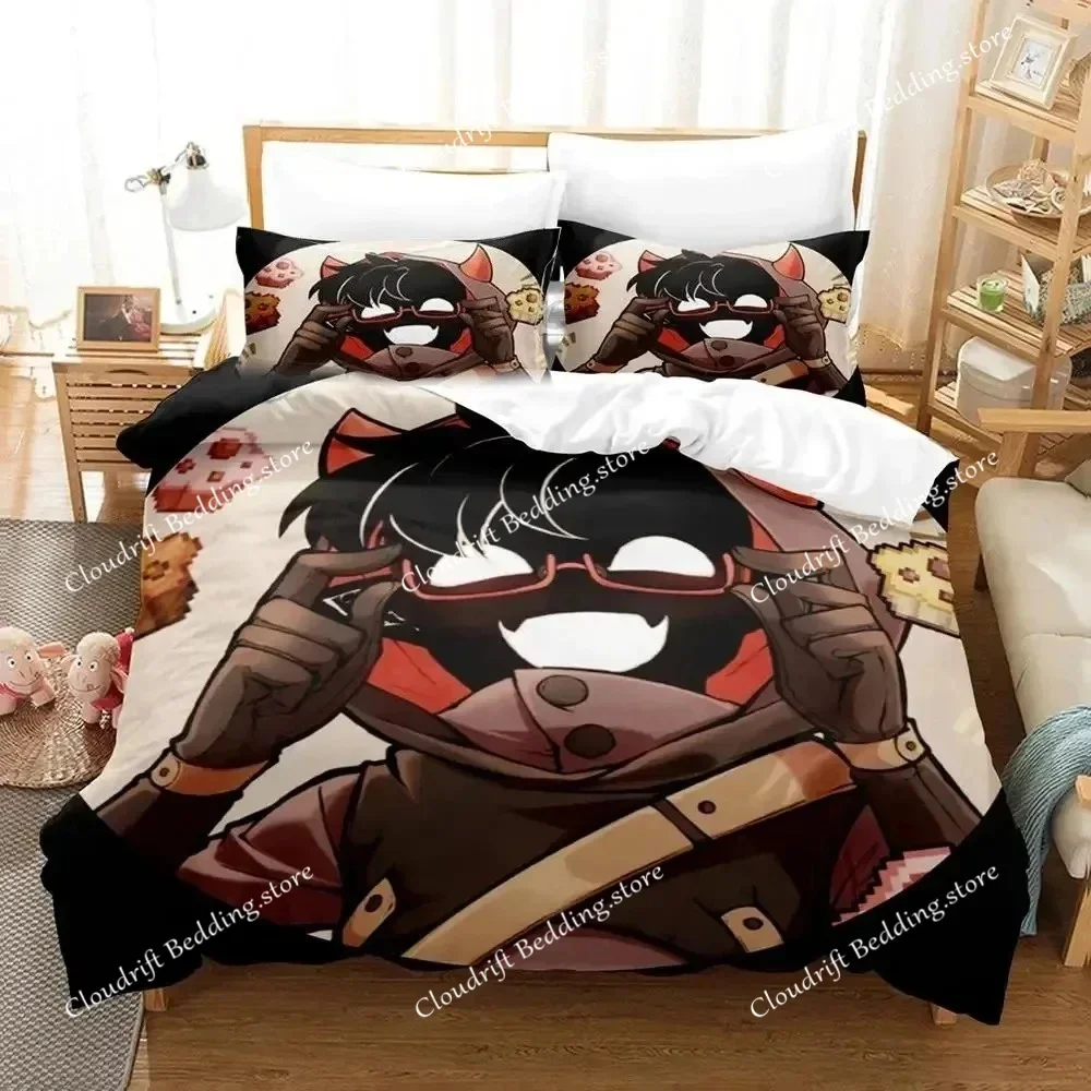 Badboyhalo Team SMP Bedding Set Duvet Cover Bed Set Quilt Cover Pillowcase Comforter king Queen Size Boys Adult Bedding Set026