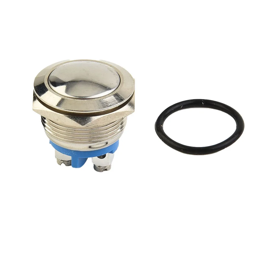 19mm IP67 Waterproof Momentary Push Button Switch Stainless Steel for Marine Starter and Electrical Circuits 30A 12V DC
