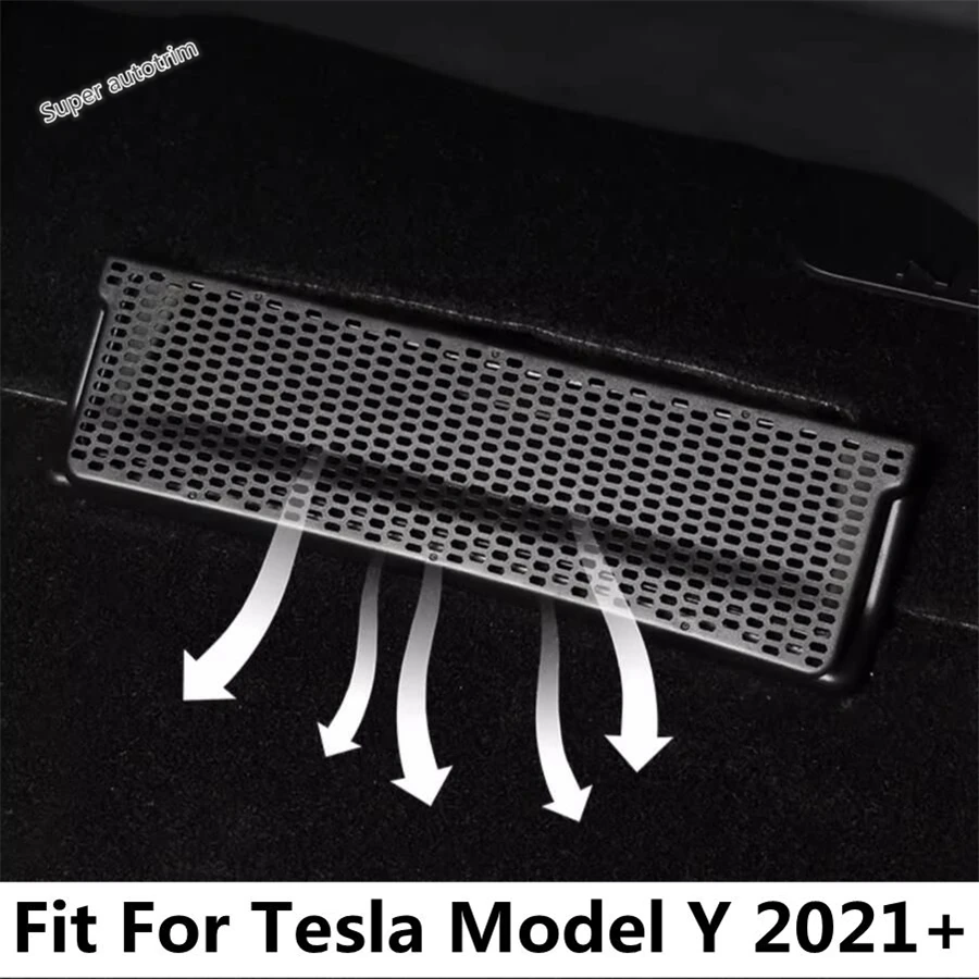 

Car Seat Under Floor Air AC Conditioning Outlet Vent Anti-Blocking Dust Cover Protection Accessories For Tesla Model Y 2021 2022