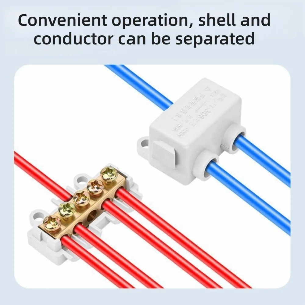 New Conductor Brass High Power Splitter Large Current Universal Quick Terminal Block Fast Connector Electrical