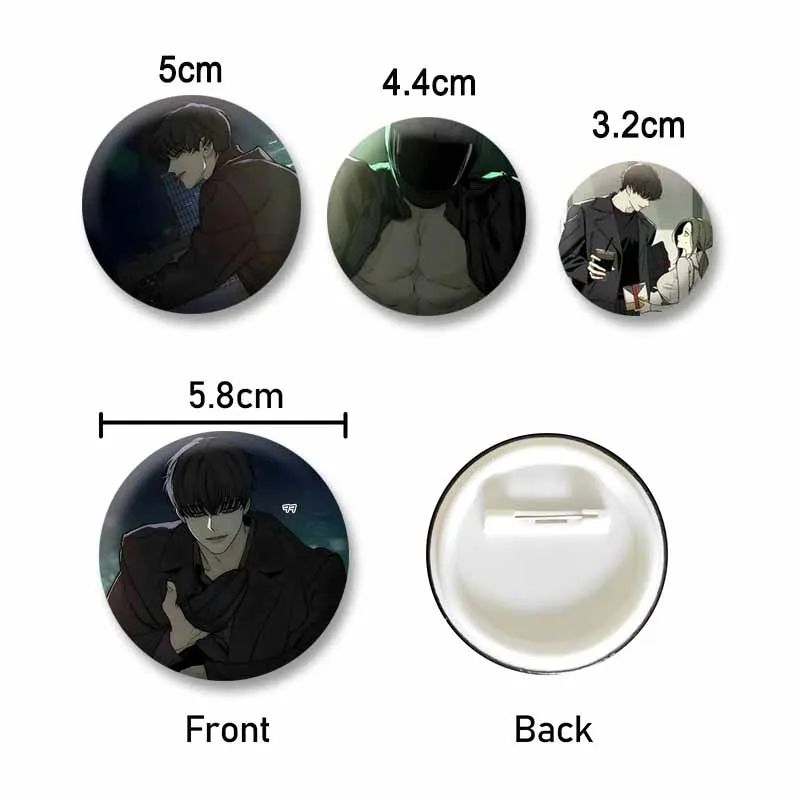 Korean Manhwa Tears on A Withered Flower Button Pins Cartoon Beom Taeha Hae Soo Brooch Backpack Jewelry Badge Accessories Gifts