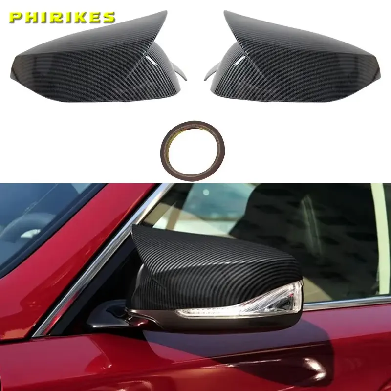 

Rearview Mirror Cover Side Mirror Caps Horn Style Fit For Fit For Infiniti QX30 Q50S Q50 Q60 Q70 2014 - 2021