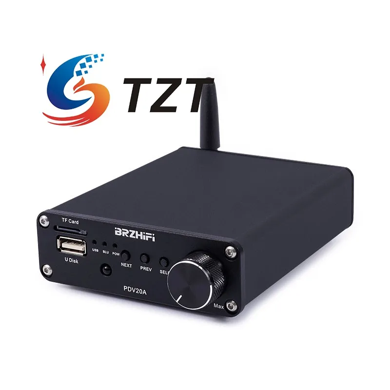 TZT PDV20A HiFi Digital Power Amplifier TPA3116 Ultra-low Distortion Lossless Music Player Audio Decoder Bluetooth5.3+APP Contro