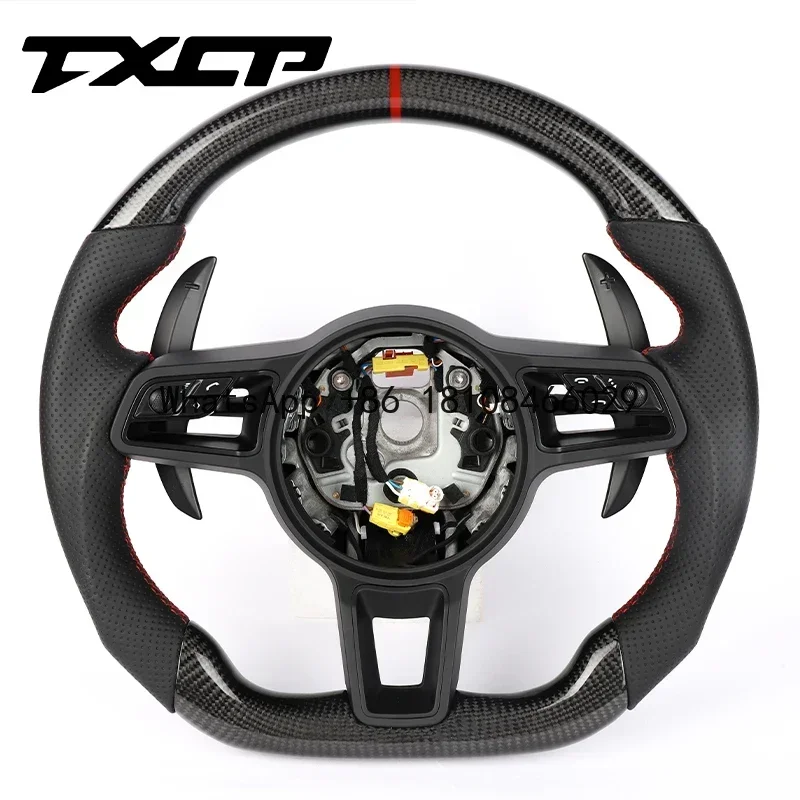 

Custom Alcantara Carbon Fiber Steering Wheel Fit For Porsche 911.2 971 959 718 macan Panamera racing wheel convertible