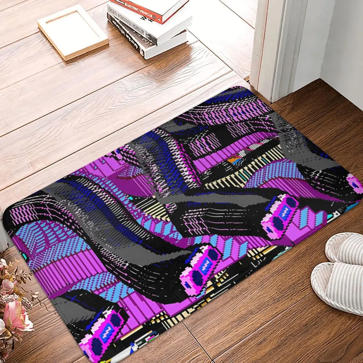 Snakes Boombox Boom Box Music Non-slip Doormat Carpet Living Room Bedroom Mat Prayer Home Pattern