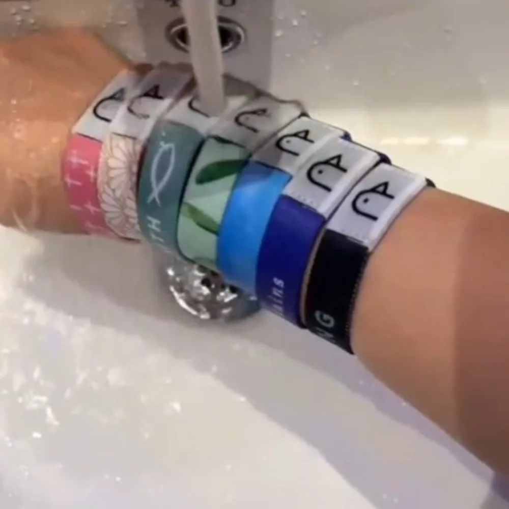 

Waterproof Bible NFC Bracelet Adjustable Smart Sensor Bible Verse Bracelets Elastic NFC Bracelets Gifts Daily Devotional