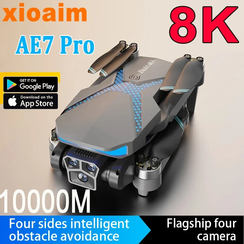 

For xiaomi AE7Pro Drone Profesional 8k HD Triple Camera Aerial Photography Fpv Brushless Obstacle Avoidance Rc Quadcopter 10000m