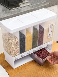 Wall-mounted Cereal Dispenser Upgrade Kitchen Food Storage Containers Moisture Proof Rice Separate Bucket Sealed Grain Container