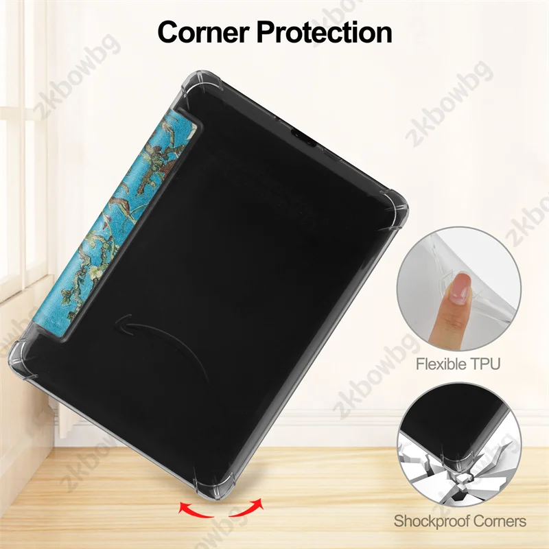 For Kindle Paperwhite 6 12th Generation 2024 Signature Edition 12trh Colorsoft 7 Inch Cute Transparent Case SA568B Sleep Cover