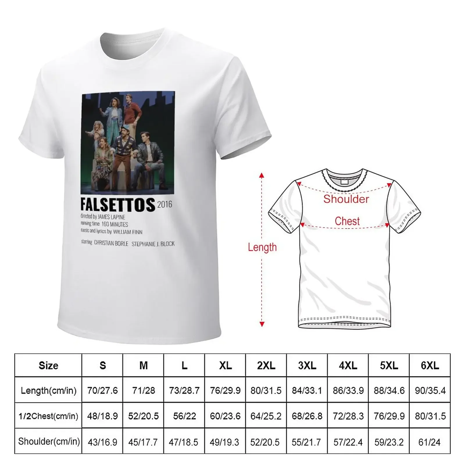 Falsettos Musical Poster T-Shirt vintage Blouse oversized t shirts for men Luxury brand vintage oversized