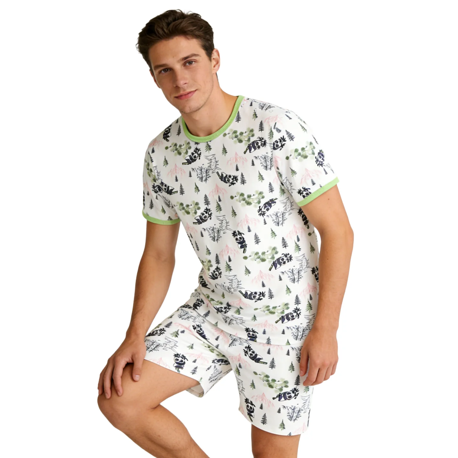 

Panda T shirt with snaps at one shoulder/men top/women top/adult T shirt/adult Top