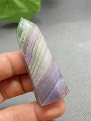 Natural Colorful Fluorite Crystal Tower Reiki Meditation Chakra Polishing Wand Home Decor