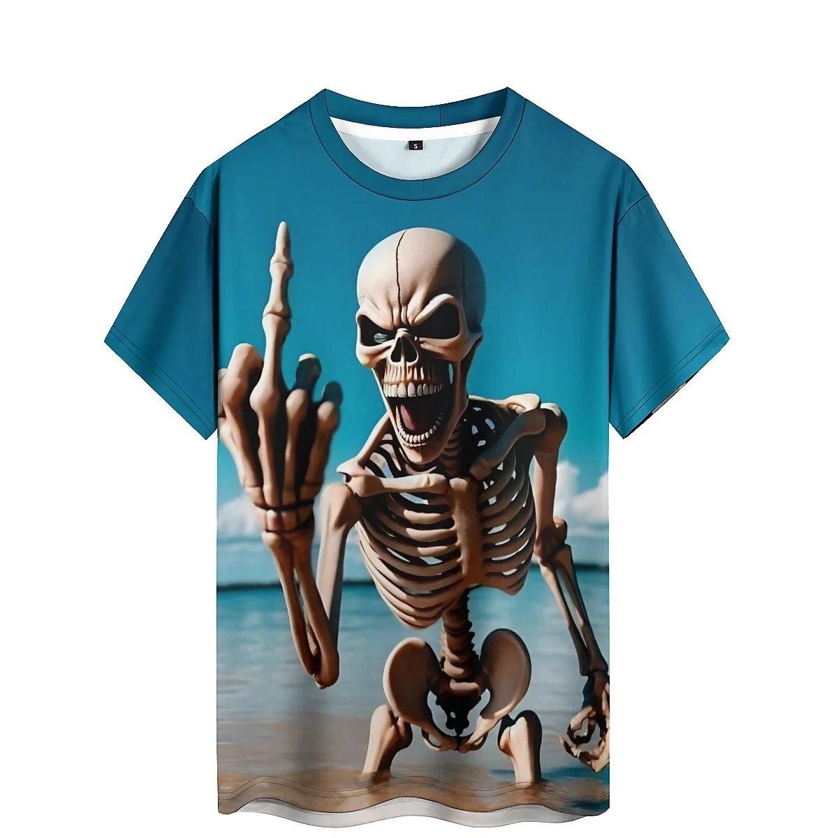 

2025 Summer Men's Funny Punk Ethnic Style 3D Printed Short Sleeved T-shirt Vacation Travel Luxury Carnival Event Business Leisur