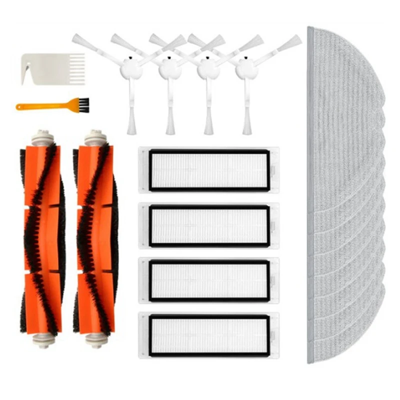 Mijia روبوت مكنسة كهربائية 2 برو بلس ، فلتر Hepa ، خرقة ممسحة ، فرشاة جانبية رئيسية ، أجزاء لـ Xiaomi Mijia 1T ، STYTJ02ZHM