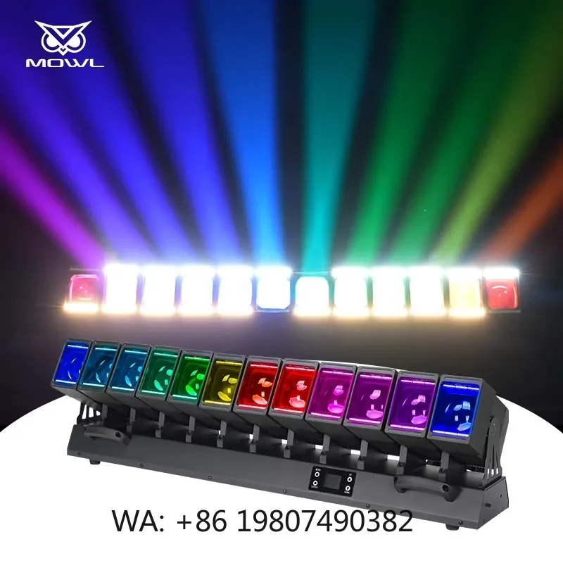 Светодиодный матричный прожектор 12x60W RGBW Halo Ring Swing Beam с эффектом Wash, DMX-управлением для концертов, дискотек и сценической проекции