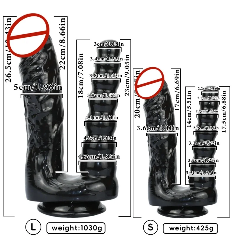 Dual-Ended Anal Dildos Realistic Double Penetration Penis Butt Plug Waterproof Phallus Big Dick Adult Sex Toys for Women Lesbian