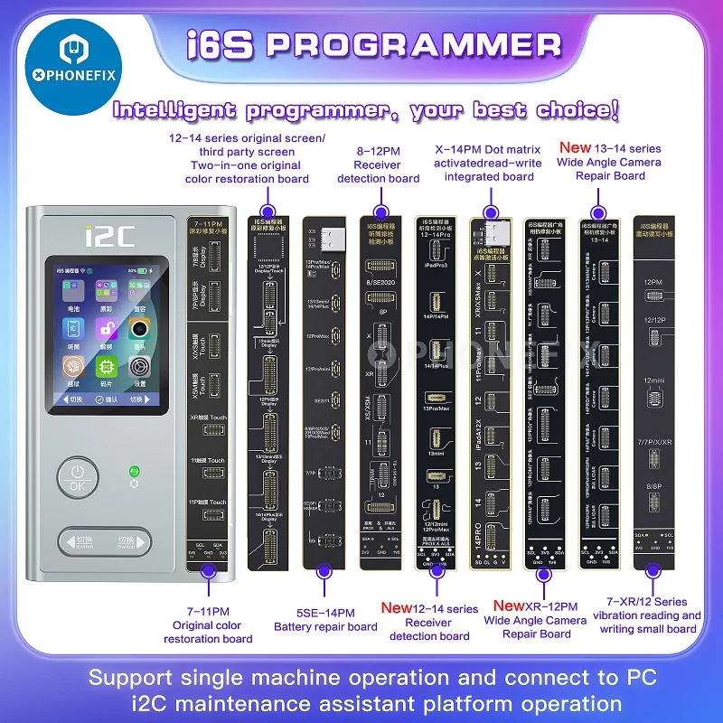 Cable flexible de reparación de cámara trasera integrada I2C I6S para iPhone 11 a 14 Pro Max, elimina partes desconocidas, Mensaje de cámara importante, advertencia