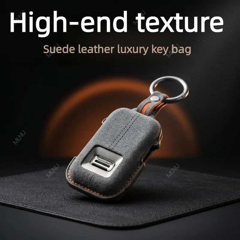 Key Case Suede For ZEEKR 9X 2025-2026 Accessories Full-Coverage Scratch-Proof Shockproof Anti-Slip UV-Resistant Durable