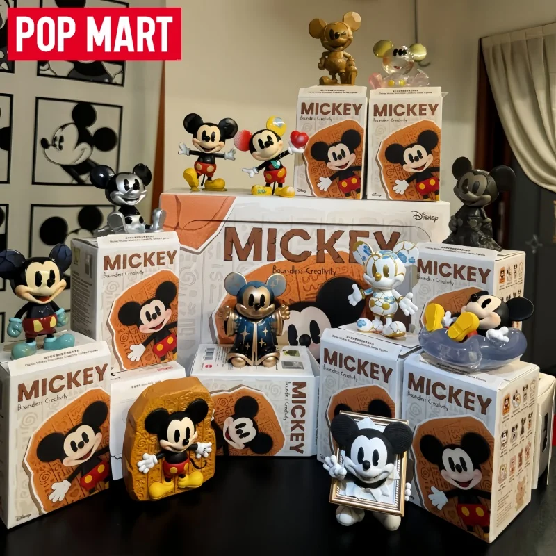 Véritable POP MART Mickey série créative sans limites boîte aveugle à main objets de collection jouet poupée ornements poupées à la mode cadeaux de Festival