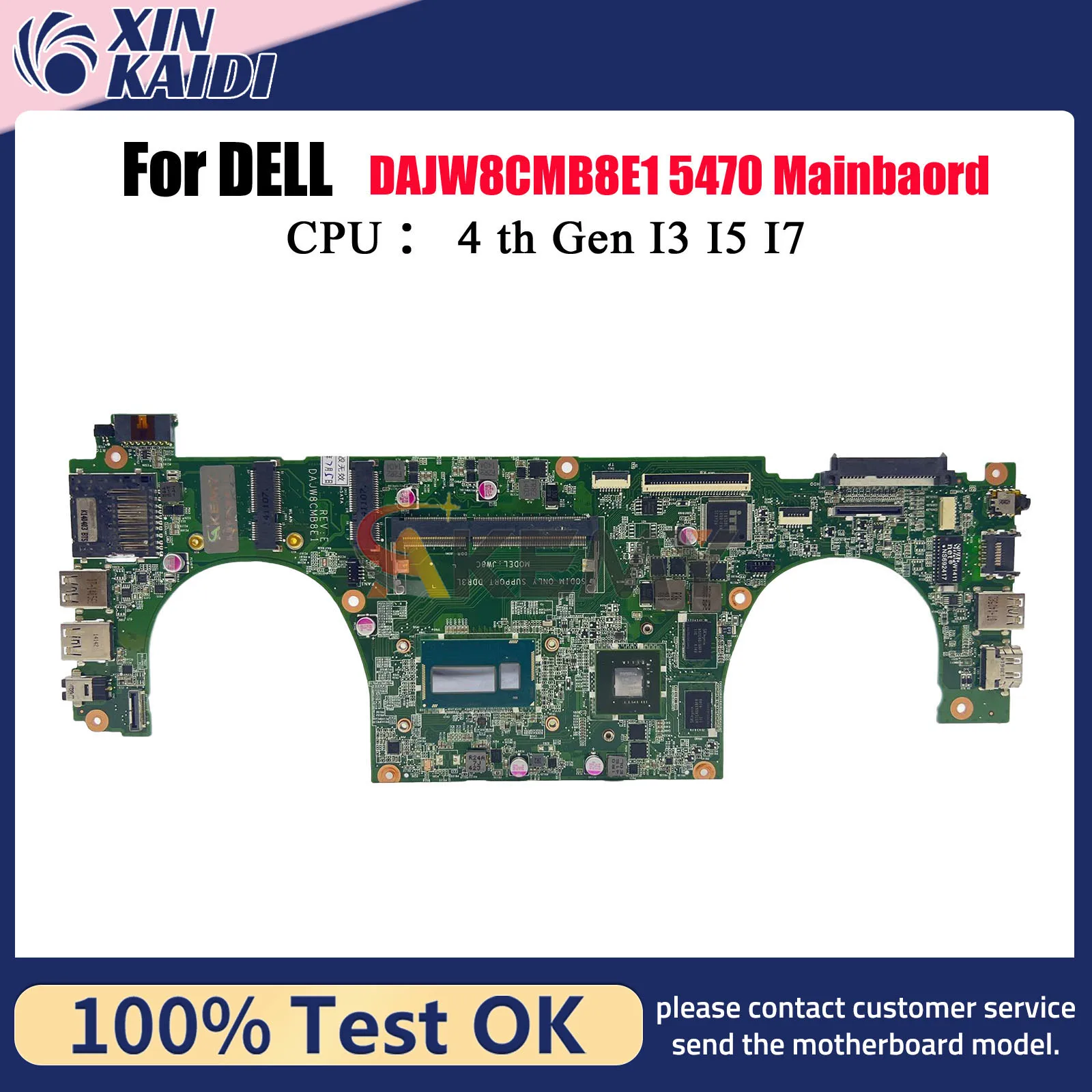 

Материнская плата для ноутбука DELL Vostro 5470 V5470 с процессором I5-4200U I7-4500U CN-02TK7V DAJW8CMB8E1 GT740M DDR3L 100% протестировано, ОК