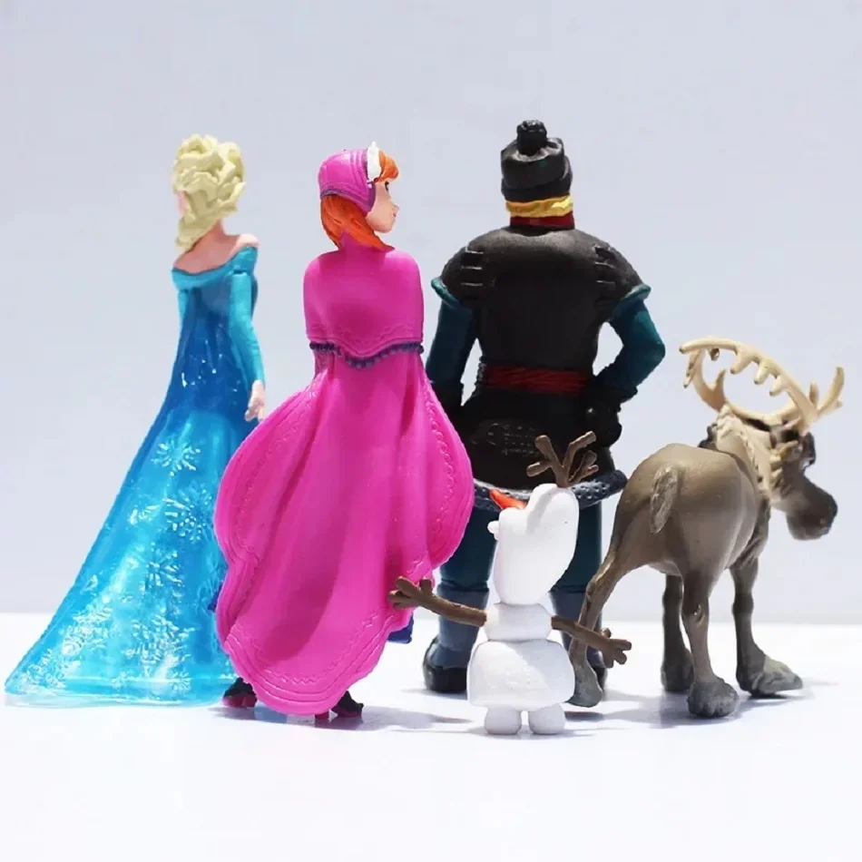 5 pçs/set Frozen A Rainha Da Neve Princesa Anna Elsa Action Figure Kristoff Sven Olaf PVC Modelo Bonecas Coleção Brinquedos de Presente de Aniversário