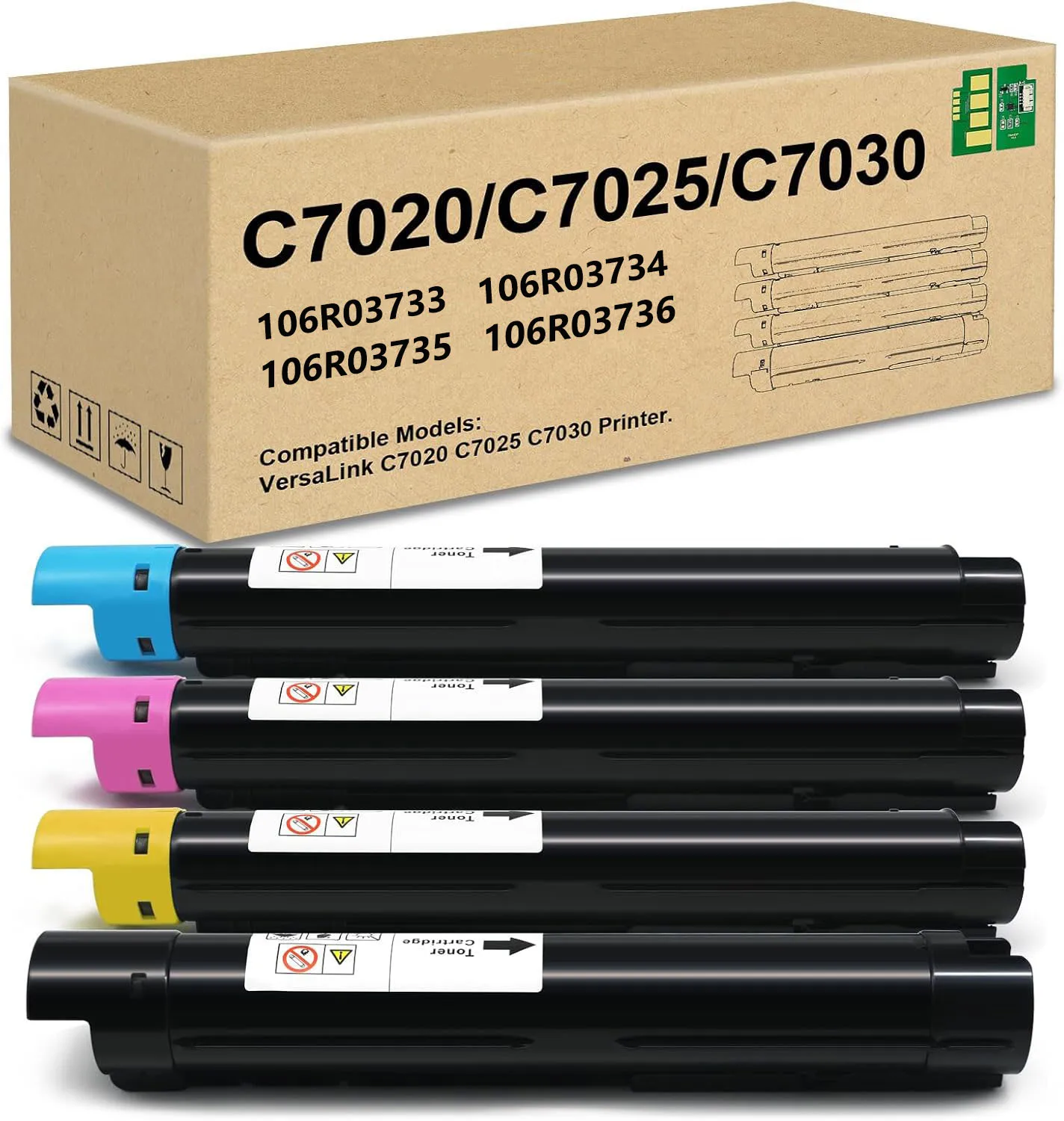 

1PC C7020 For Xerox VersaLink C7030 C7020 C7025 Toner Cartridge 106R03733 106R03734 106R03735 106R03736