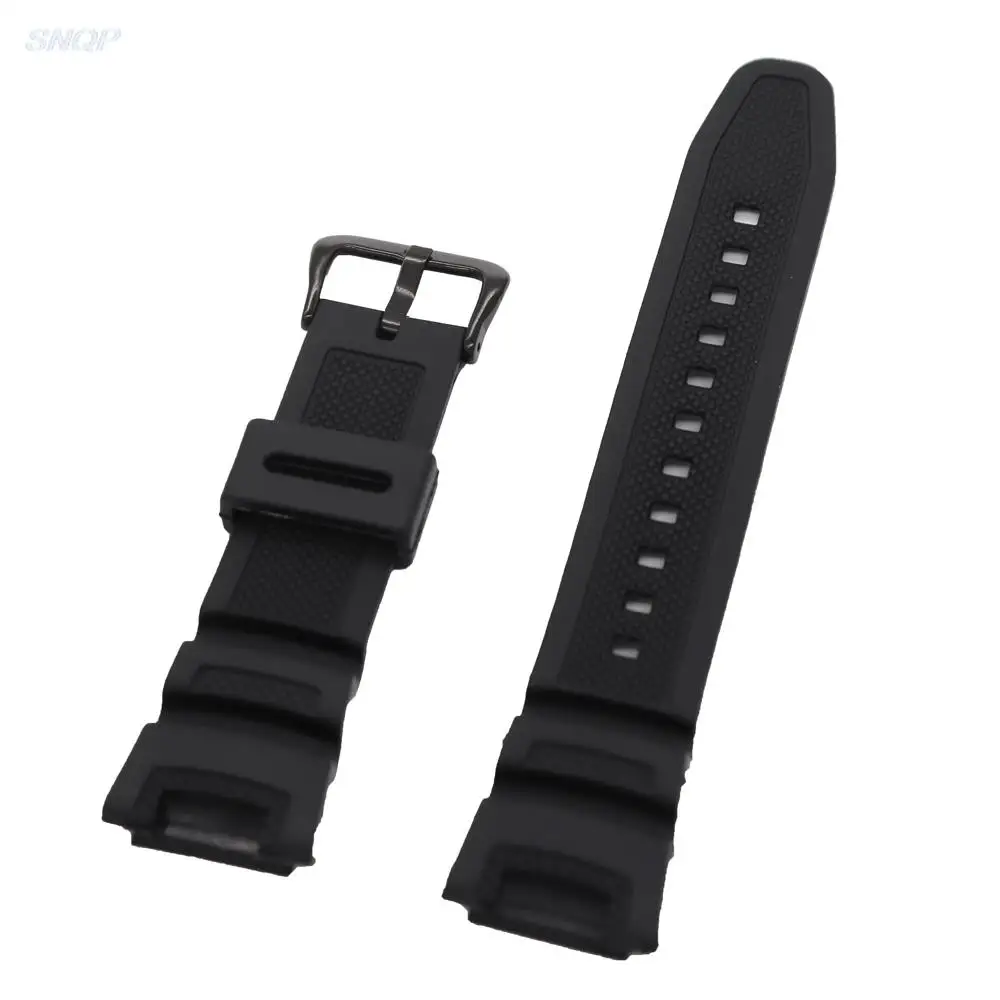 Black Sport Silicone Strap For SGW-100 SGW100 Smart Watch Waterproof Black Wristbands Stainless Steel Buckle Wriststrap