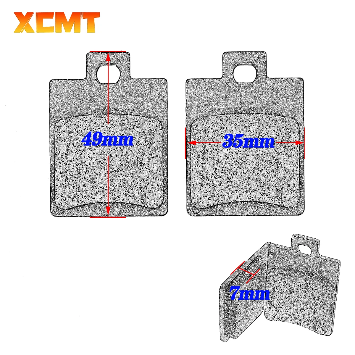 XCMT Motorcycle Accessories Rear Brake Pads For Gilera DNA50 2001-2006 Runner 50 2006-2014 SKP50 1999-2001 Stalker 50 Fuoco500