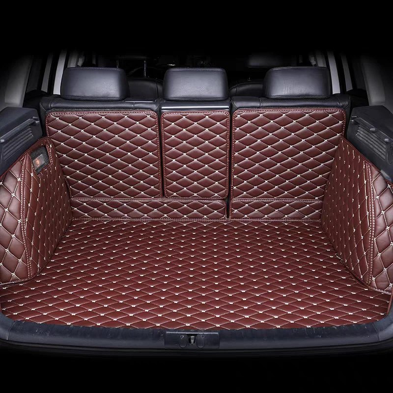 Durable Custom Leather Colorful Car Trunk Mat For Tesla Model 3 Year 2017-2025 Auto Carpet Interior Parts