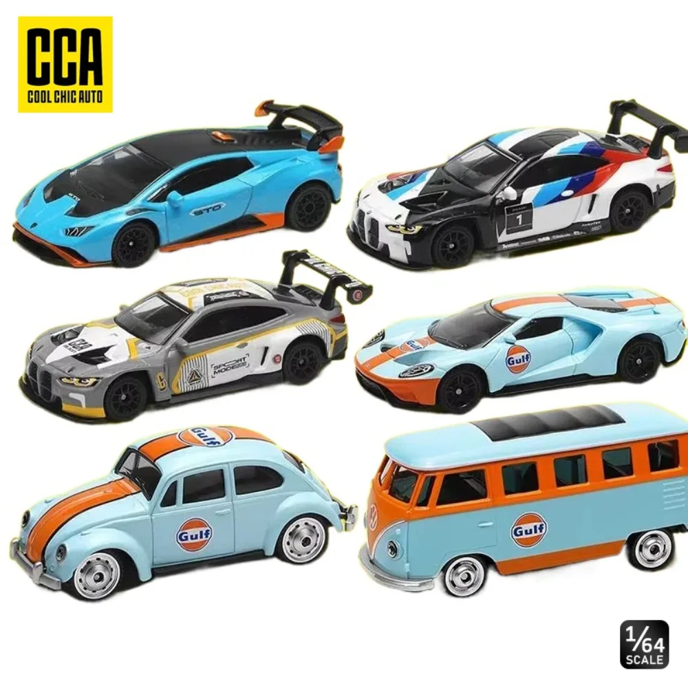 CCA MSZ 1:64 BMW M4 GT3 Volkswagen T1 Beetle Ford Lamborghini Gulf Painting Classic Alloy Diecast Car Model Collection Gift