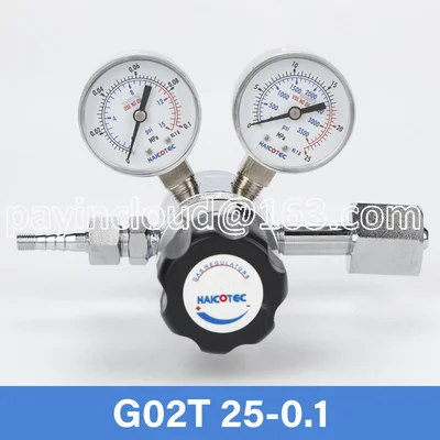 Pressure Gauge Non-Corrosive Gas Pressure Gauge Such As Two-Stage Reducer Nitrogen Argon Helium Hydrogen Decompression Valve