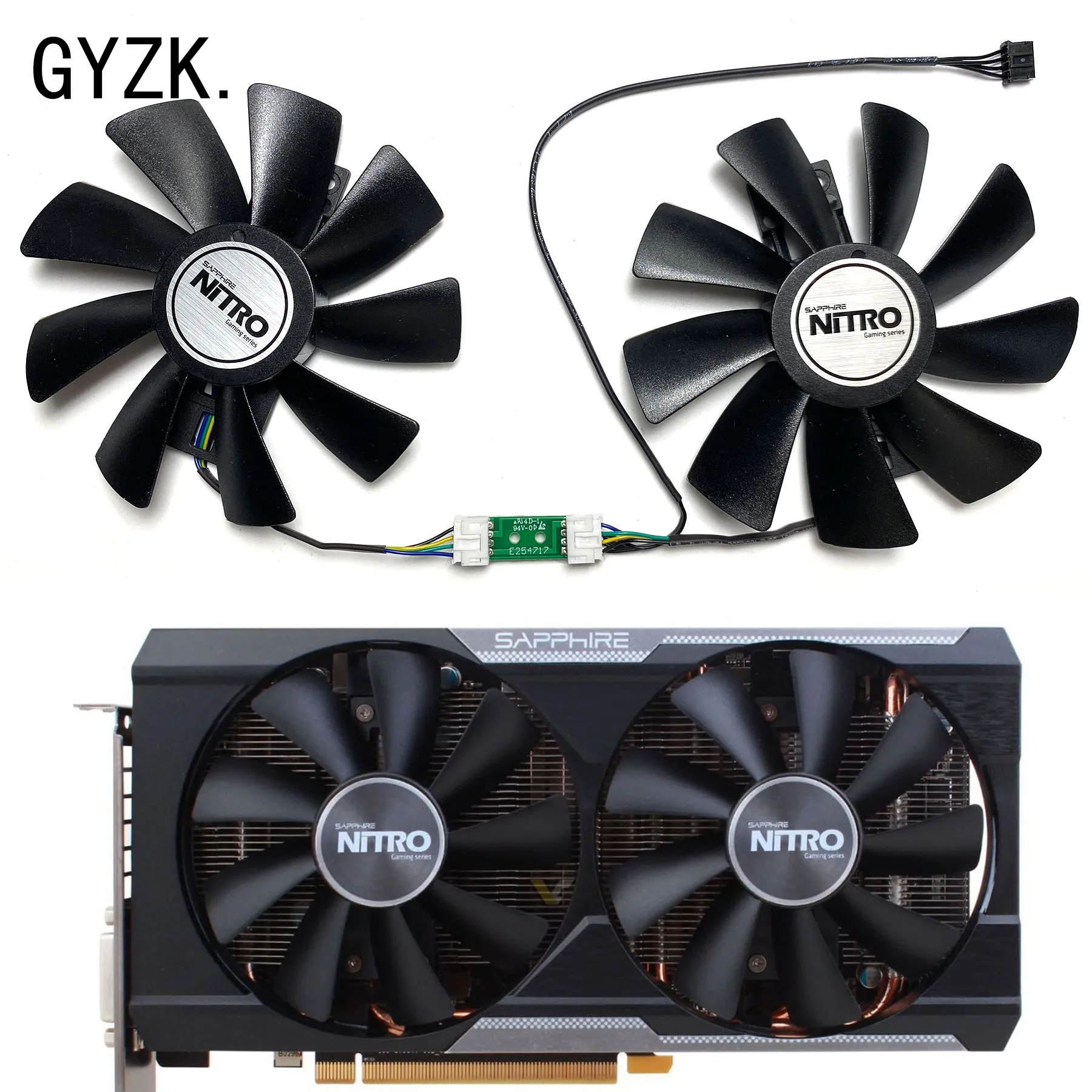 사파이어 라데온 NITRO 그래픽 카드 교체 선풍기, R9 380 380X, GAA8B2U, 신제품